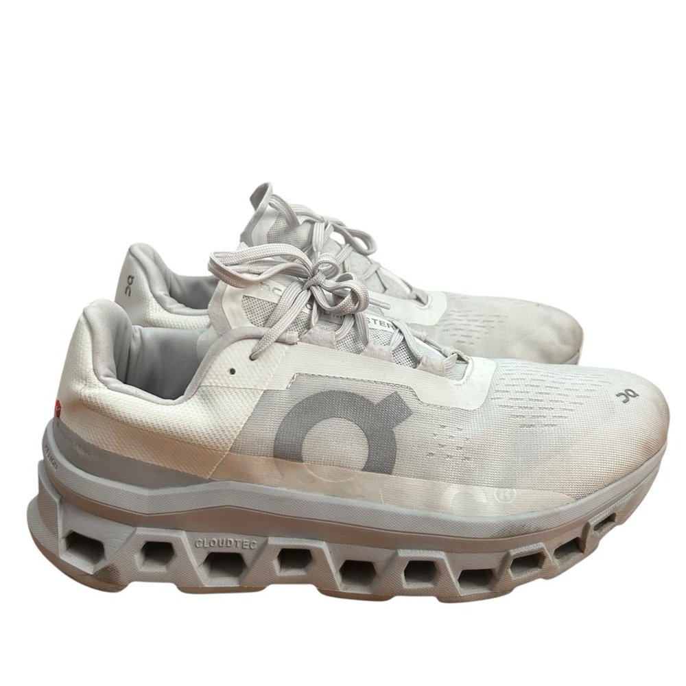 On Cloudmonster Sneakers Sz 12.5 White Glacier